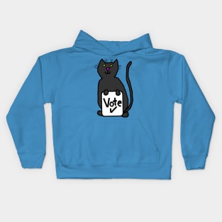 Cute Cat says Vote Kids Hoodie